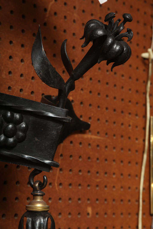 Pair of Wrought Iron Lorimer Sconces 3