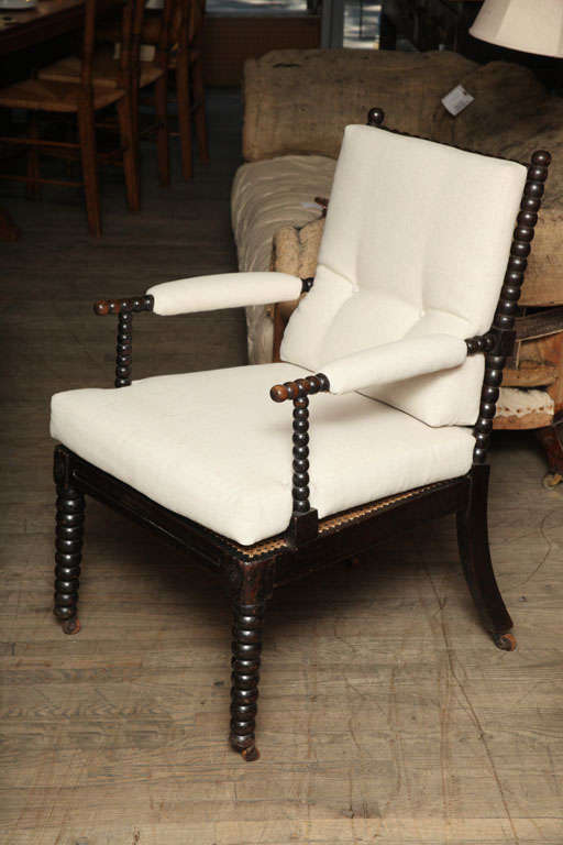 19th Century Ebonized Bobbin Chair