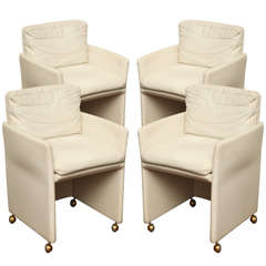 Leather Chairs- Set of Four