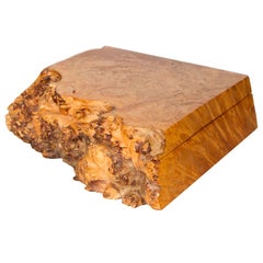 American Craft Oregon Birdseye Maple Burl Jewelry Box by Michael Elkan