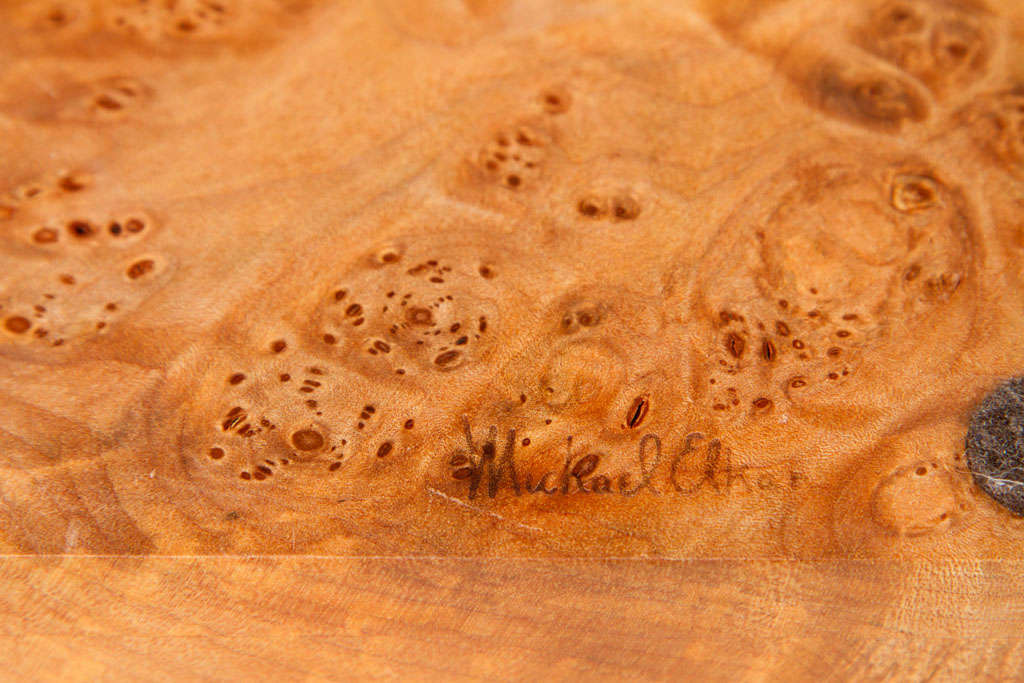 Large Oregon Bird’sEye Maple Burl Jewelry Box by Michael Elkan For