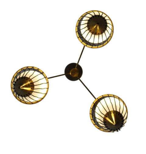 1950s Italian Chandelier by Arredoluce In Excellent Condition For Sale In Sag Harbor, NY