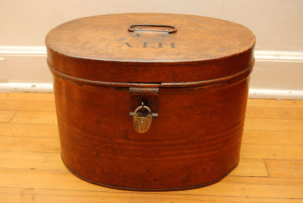 English Metal Hat boxes from England