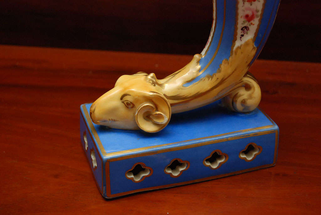Pair of  English Cornucopia Form Vases 2