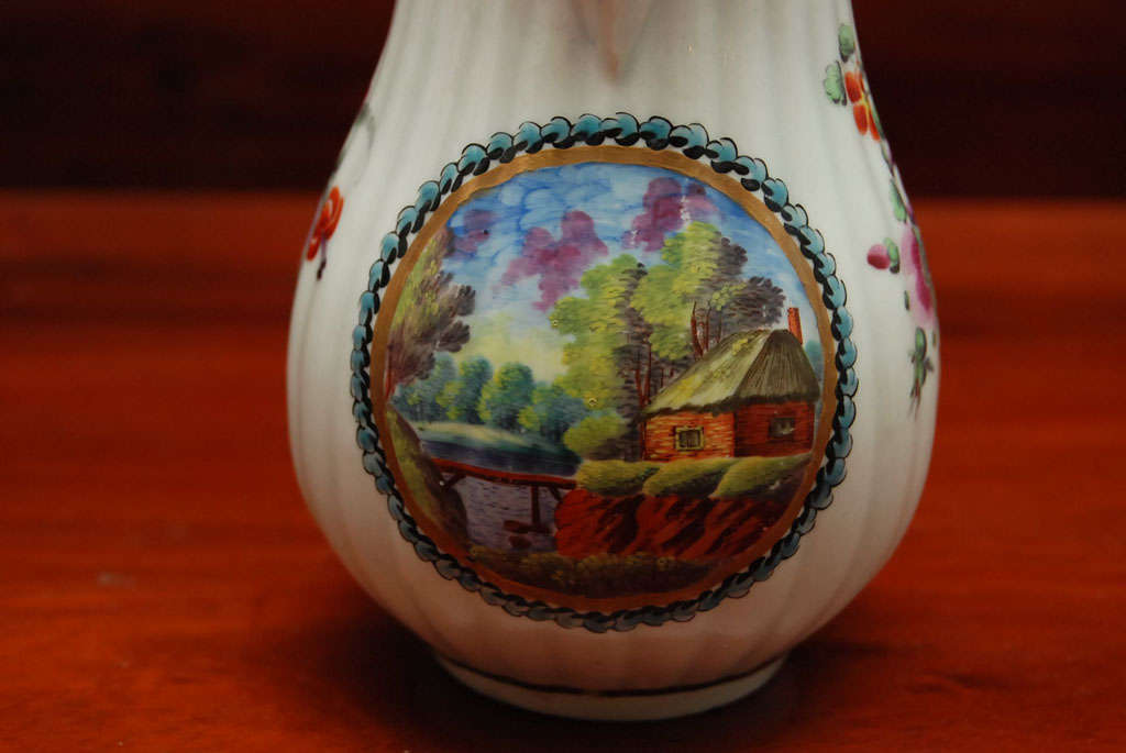 Early Worcester Scenic Porcelain  Milk/Cream Jug 3