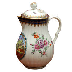 Early Worcester Scenic Porcelain  Milk/Cream Jug
