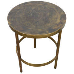 Roman Series Bronze Side Table by LaVerne