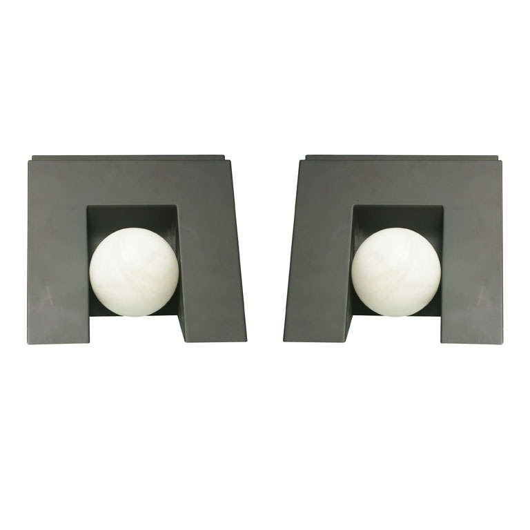 Pair Of Post Modern Sconces For Sale