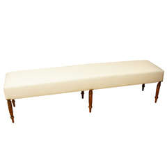 19th Century 72" Upholstered Bench