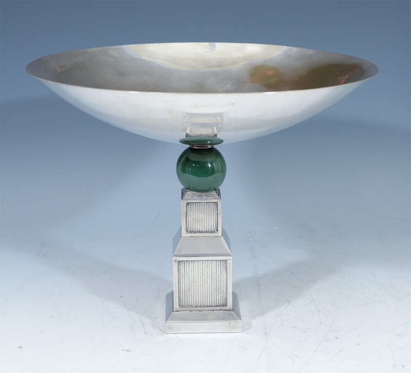 Pair of Mid-Century Silver Plated Bronze Tazza by Gucci