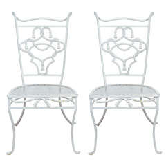 Set of Six Mid Century Metal Salterini Chairs