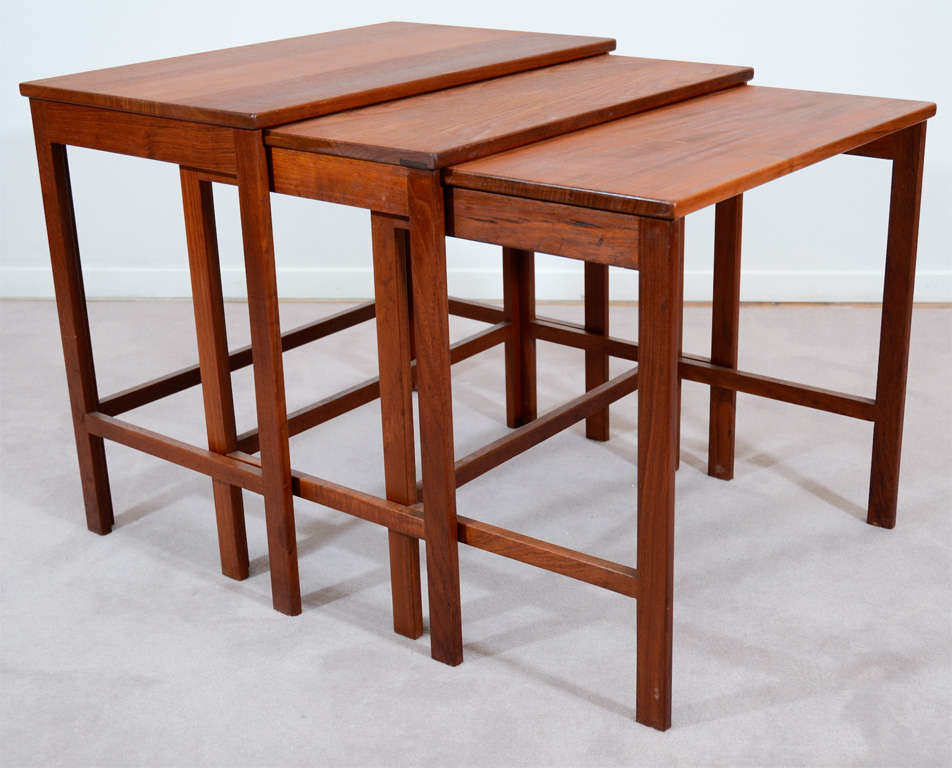 Mid Century Modern Teak Nesting Tables by France & Sons.