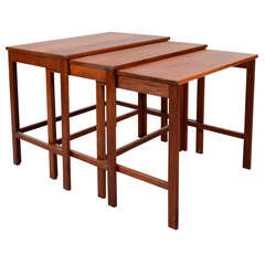 Mid Century Modern Teak Nesting Tables by France 
Sons.