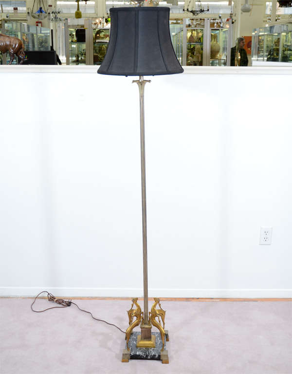 Art Deco Floor Lamp in the Manner of Edgar Brandt