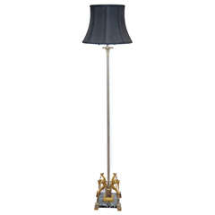 Art Deco Floor Lamp in the Manner of Edgar Brandt