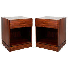 Pair of Mid Century Rosewood 2-Drawer Night Stands