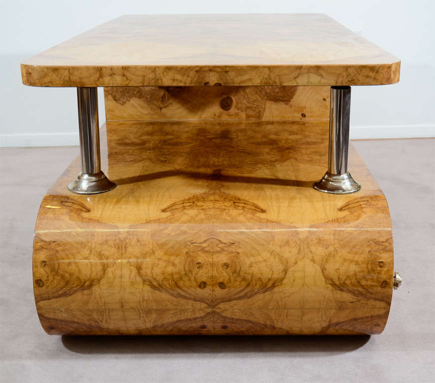 20th Century 1930's Olivewood Art Deco Coffee Table