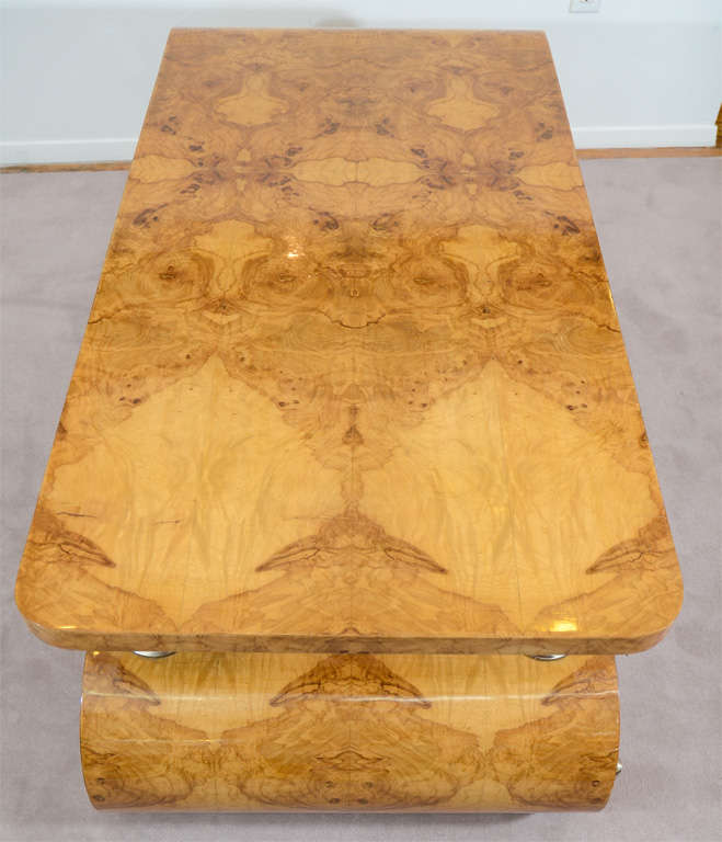 1930's Olivewood Art Deco Coffee Table 1