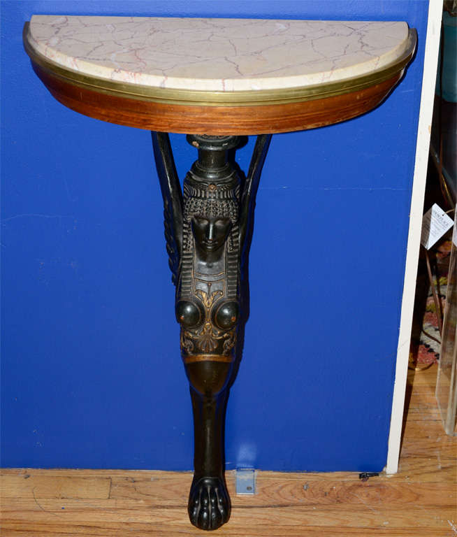 Ägyptisches Revival, Art déco Konsolentisch "Demilune"