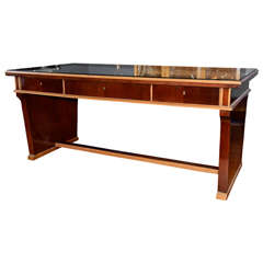 Large Art Deco Desk with Extending Leaves