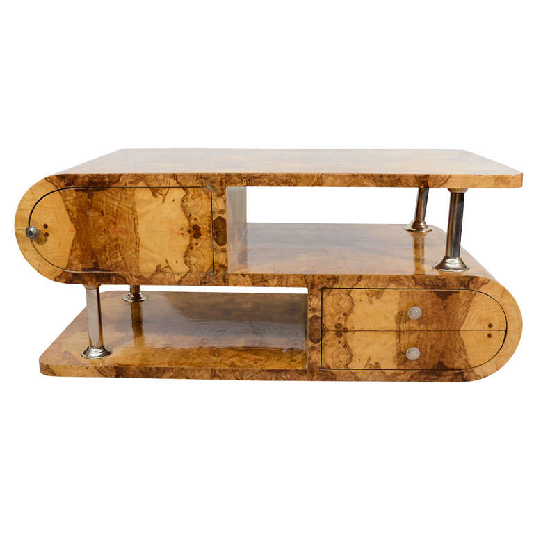 1930's Olivewood Art Deco Coffee Table at 1stDibs