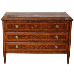 Northern Italian Inlaid Walnut Commode