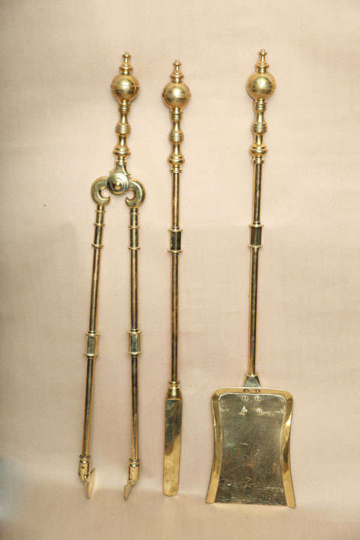 Set of  Brass Firetools of Impressive Scale