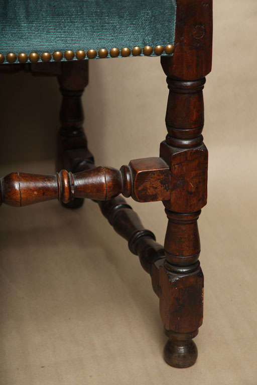 18th Century Flemish Baroque Walnut Armchair