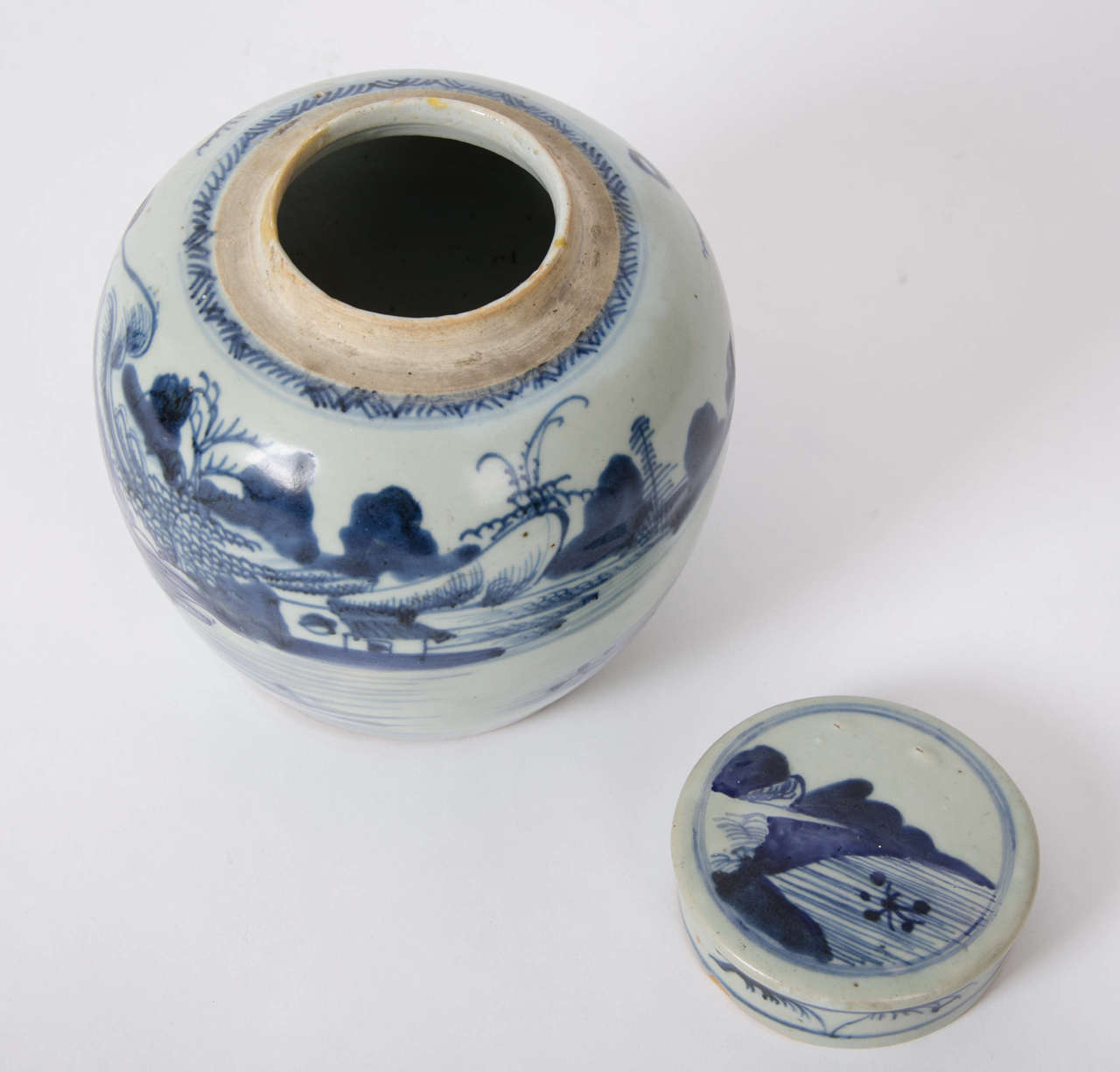 Chinese Blue and White Jar and Lid, Porcelain, 18th Century 3