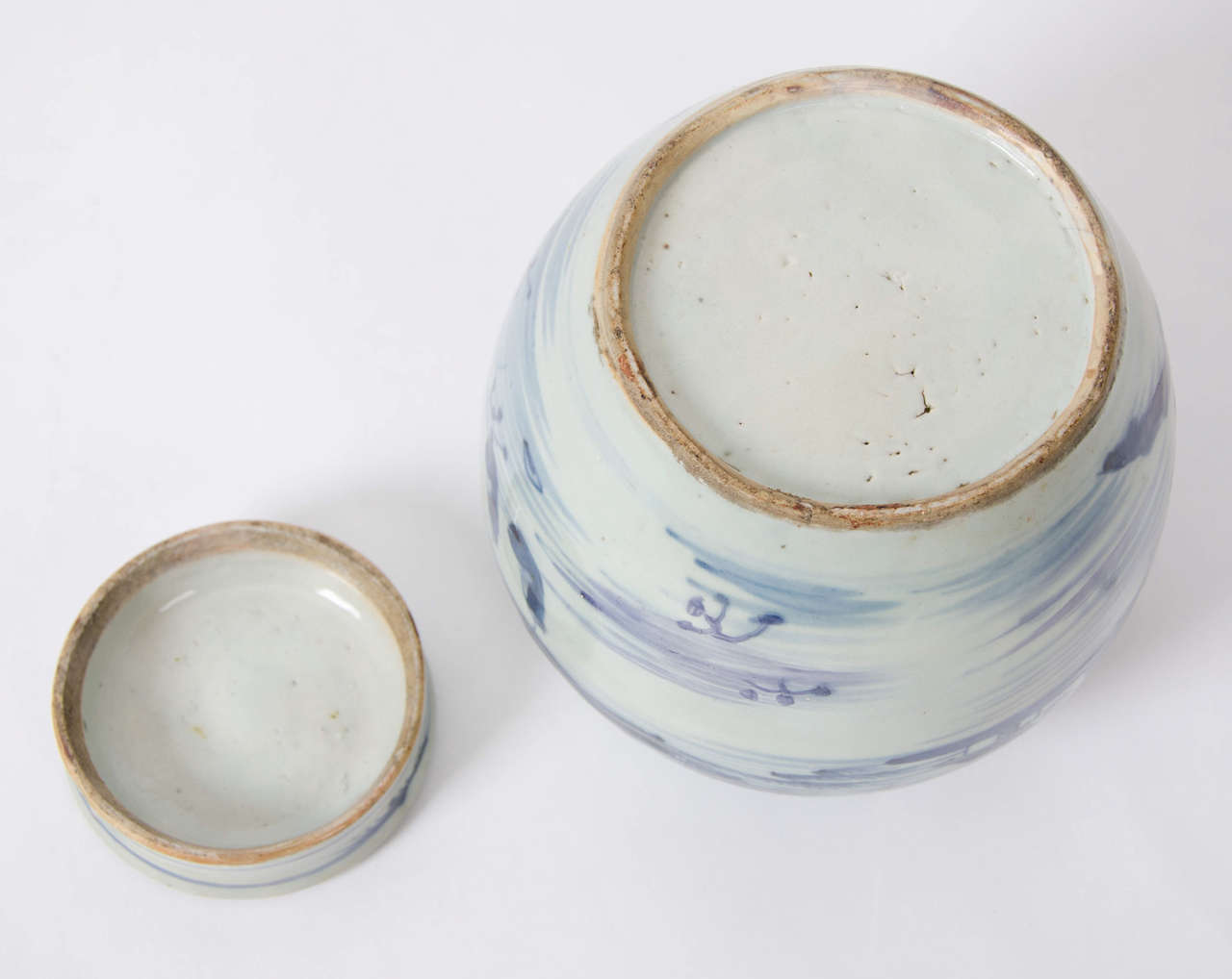 Chinese Blue and White Jar and Lid, Porcelain, 18th Century 4