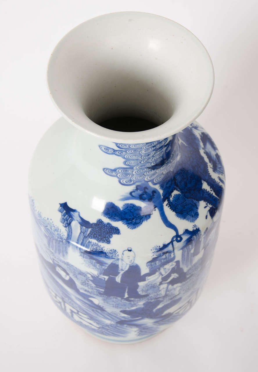 Early 19th C. Large, CHINESE VASE, Blue and White, Porcelain, Qing Dynasty at 1stDibs