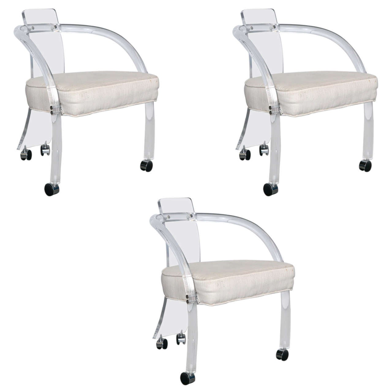 Group of Three Lucite Armchairs, Wycombe-Meyer, circa 1975