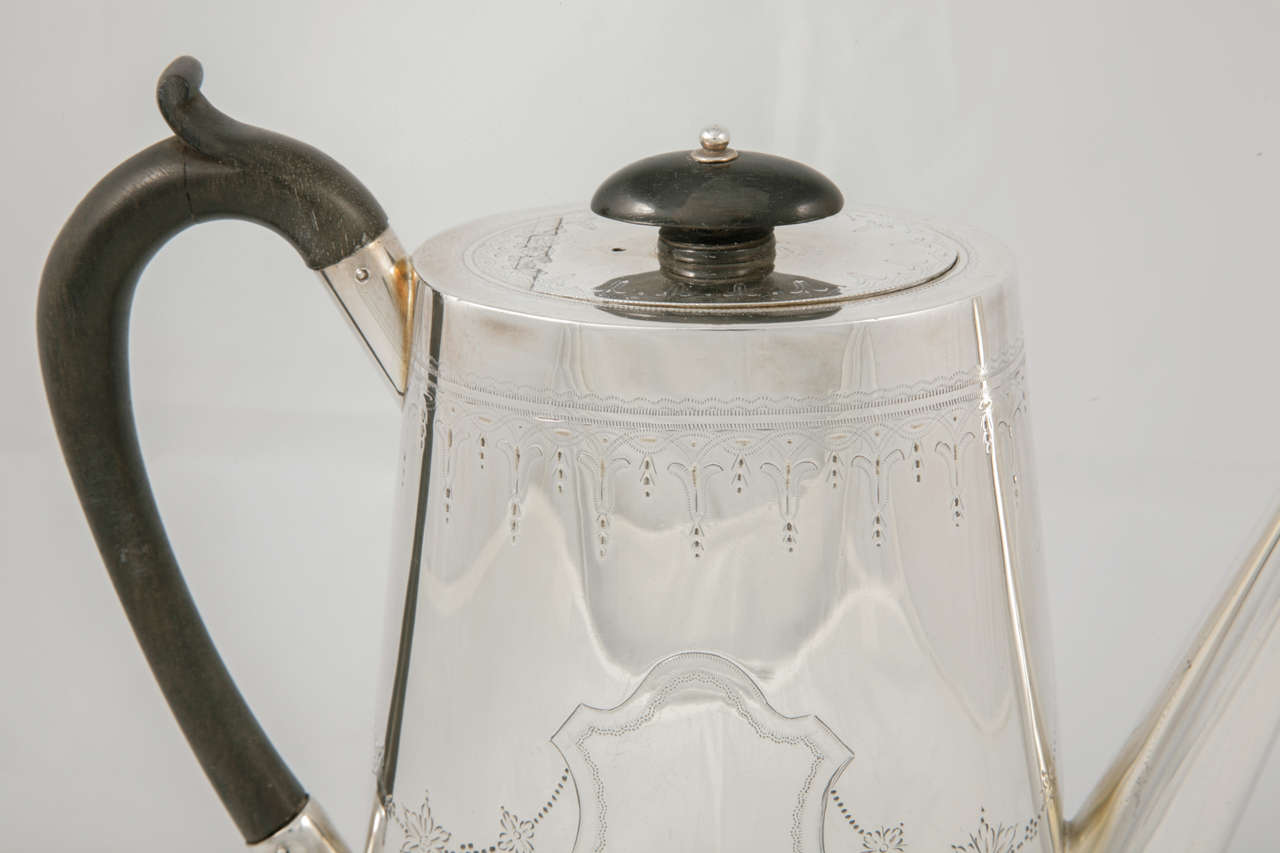 Silver Plate Coffee Pot In Excellent Condition For Sale In London, GB