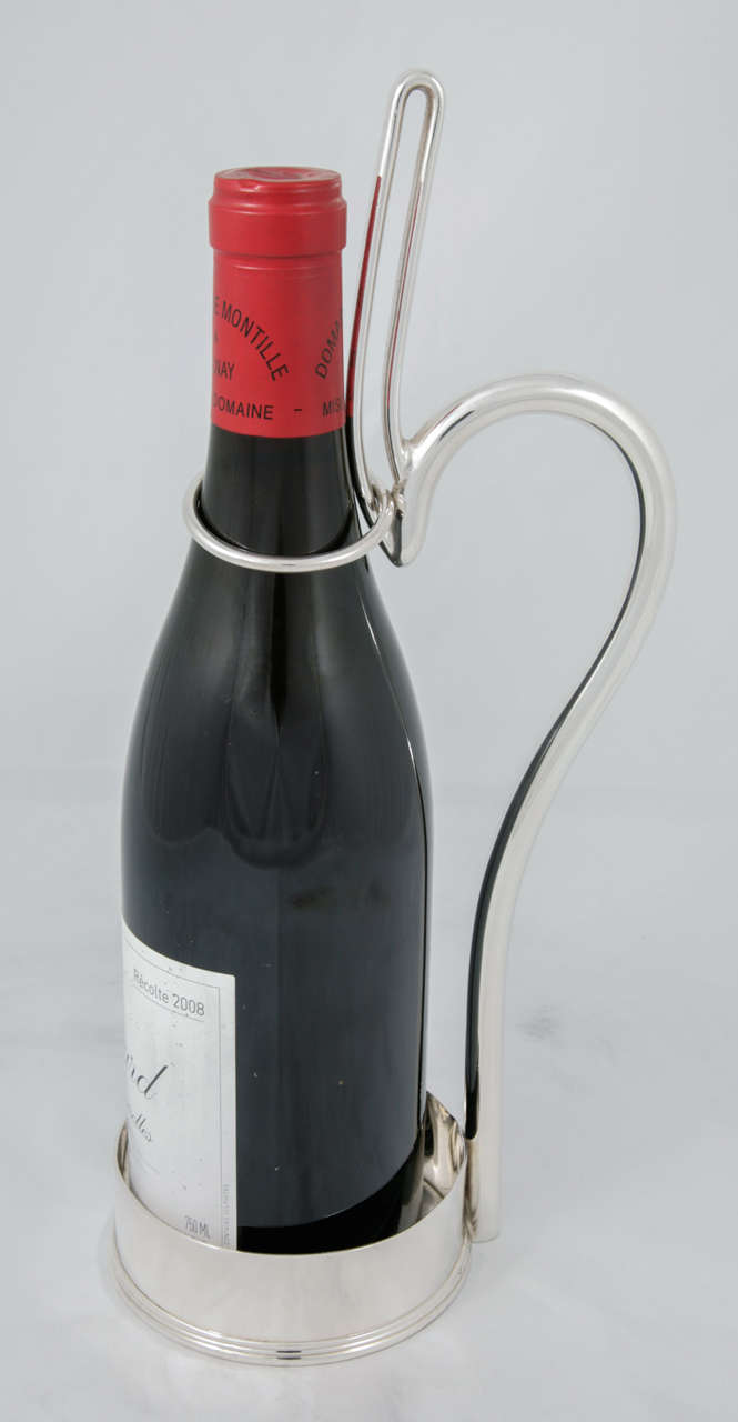 19th Century Silver Plate Bottle Holder For Sale