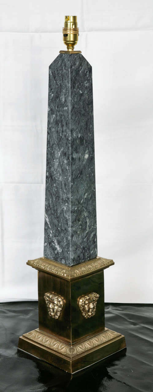 Bronze Obelisk Column Lamps