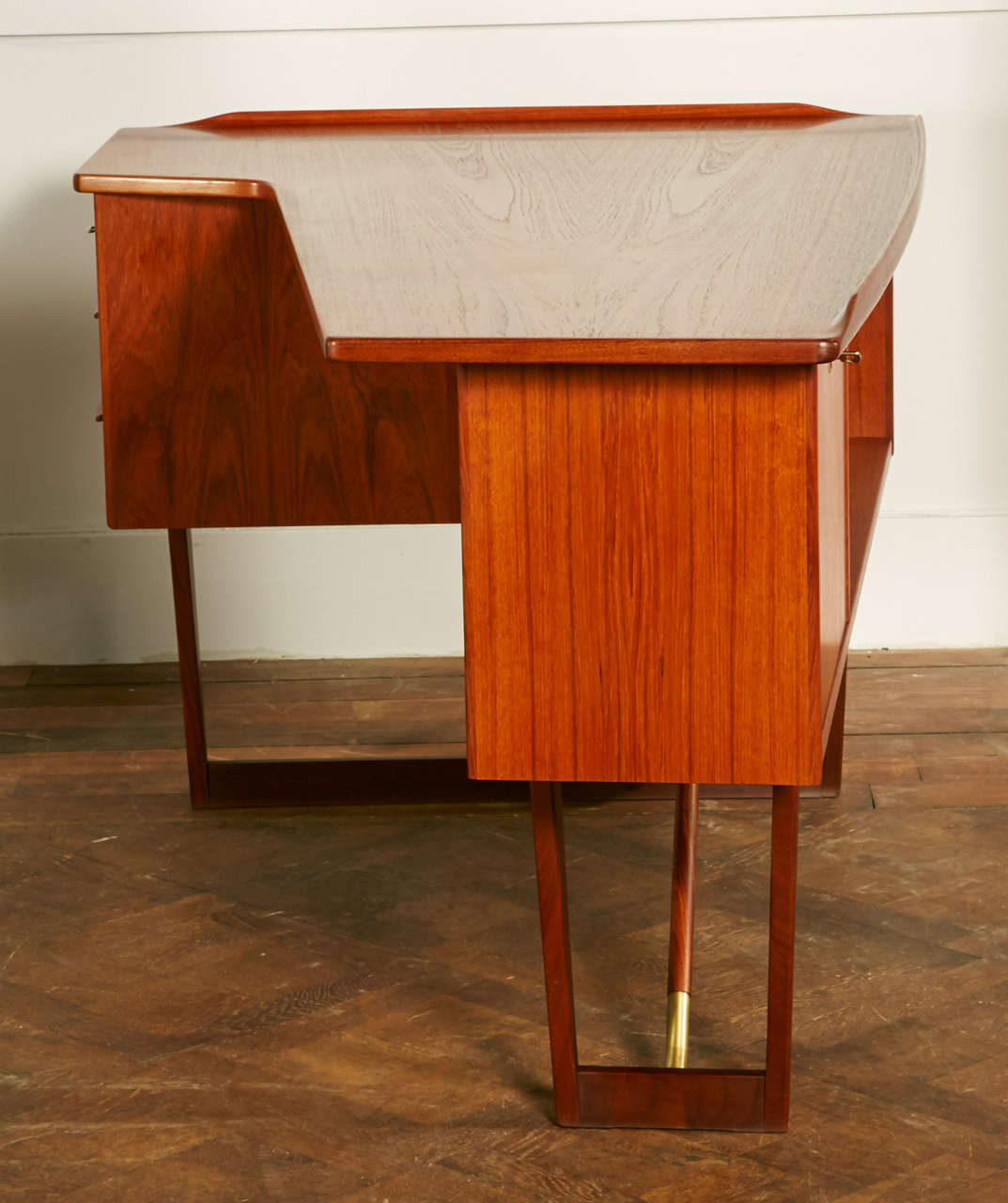 1970's Teakwood Scandinavian Desk by Lovig Nielsen 4