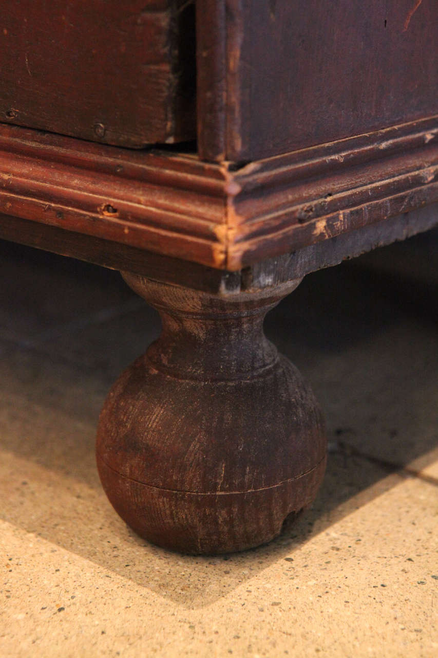 Wood A Tall Chest of Drawers , New England , Late 18th c.