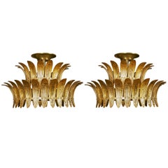 Beautiful Pair of Murano Glass Chandeliers