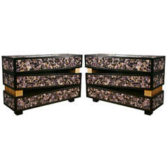 Fantastic Pair Of Amethyst Chests Of Drawers