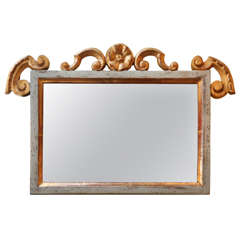 A Small Painted and Giltwood Italian Mirror, c.1820