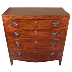 An English Mahogany Crossbanded and Inlaid Chest of Drawers, c.1825