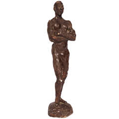 Hand-Sculpted Figure of African Male by Rose Mareiniss