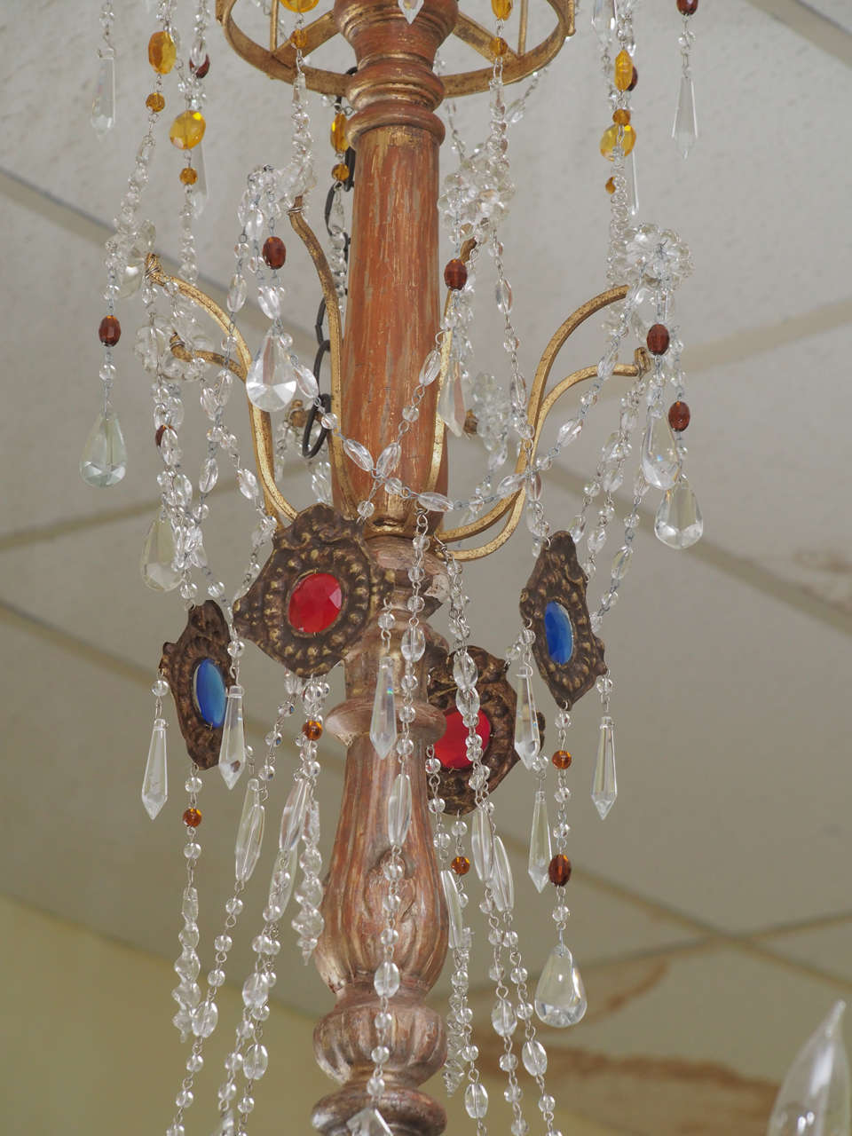 Carved Large Late 19th Century Genovese Chandelier For Sale