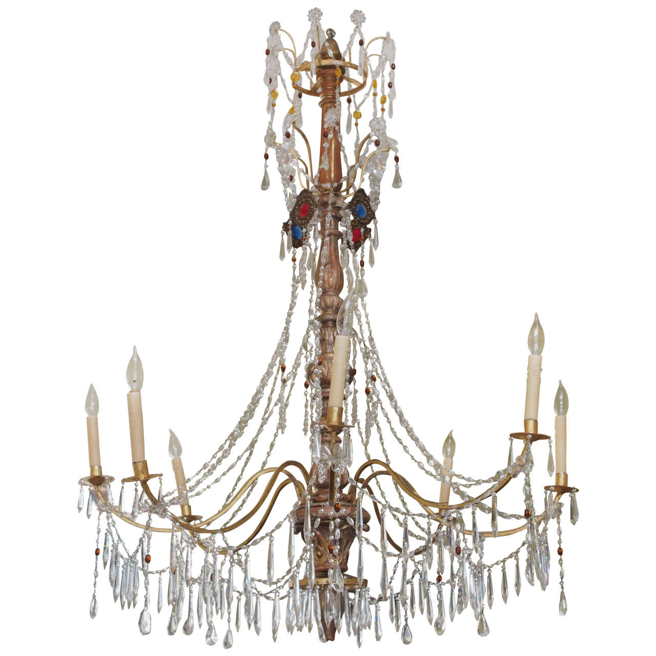 Large Late 19th Century Genovese Chandelier For Sale