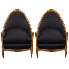Pair of French Art Deco Chairs, circa 1920