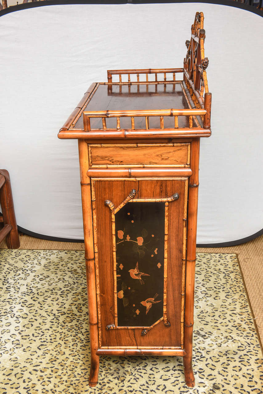 19th c. English Bamboo Cabinet or Bookcase 5