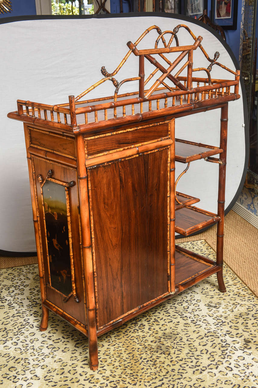 19th c. English Bamboo Cabinet or Bookcase 6