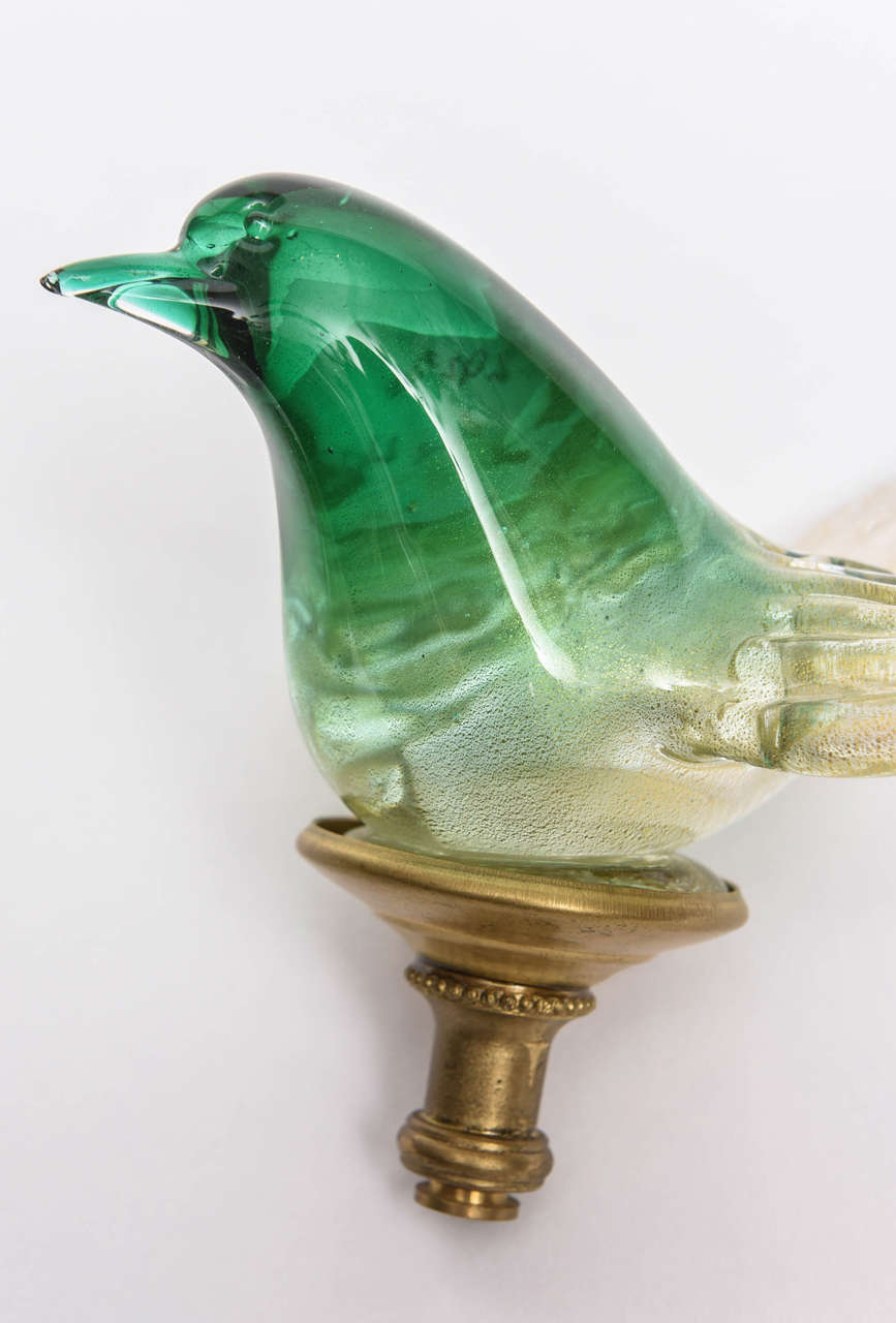Mid-Century Modern Pair of Murano Lamp Finials, 20th Century