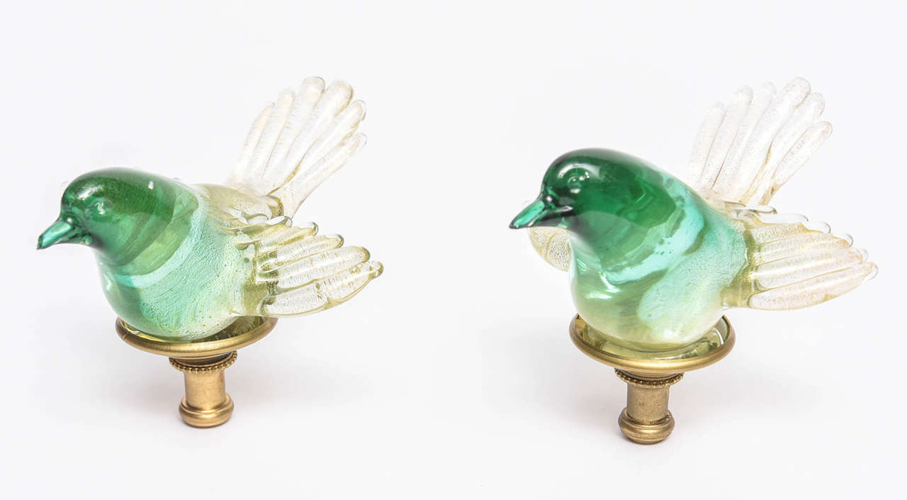 Pair of Murano Lamp Finials, 20th Century 1