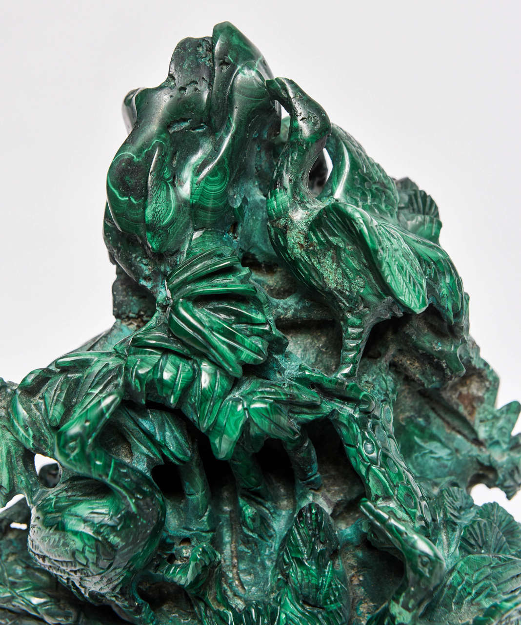 Chinese Malachite Sculpture, 20th Century For Sale 1